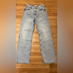 zara high rise wide leg jeans